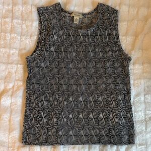 PLISSÈ black and white patterned top